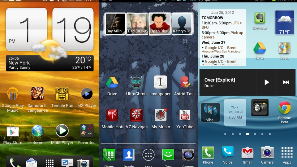  Android 4.0 UI 介面比一比，HTC、Motorola、Samsung 你喜歡哪個？